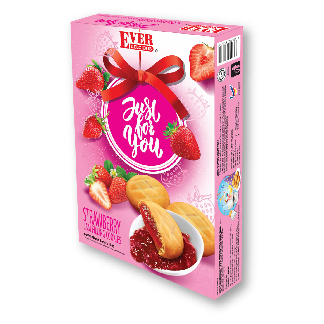 package for Strawberry Jam Filling Cookies