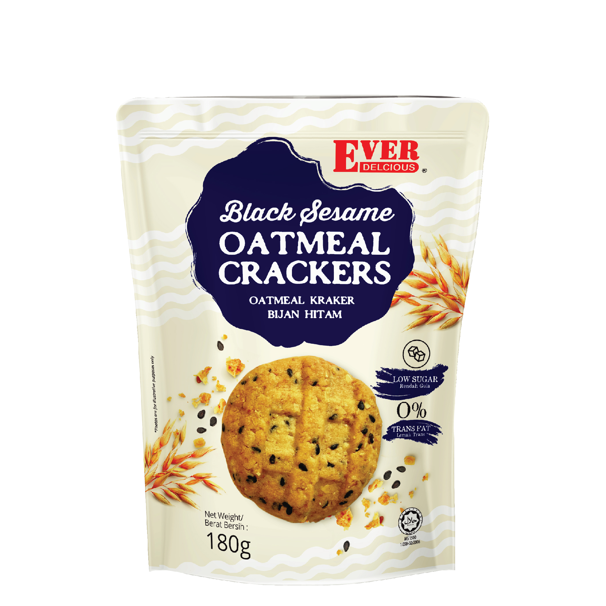 package for Black Sesame Oatmeal Crackers
