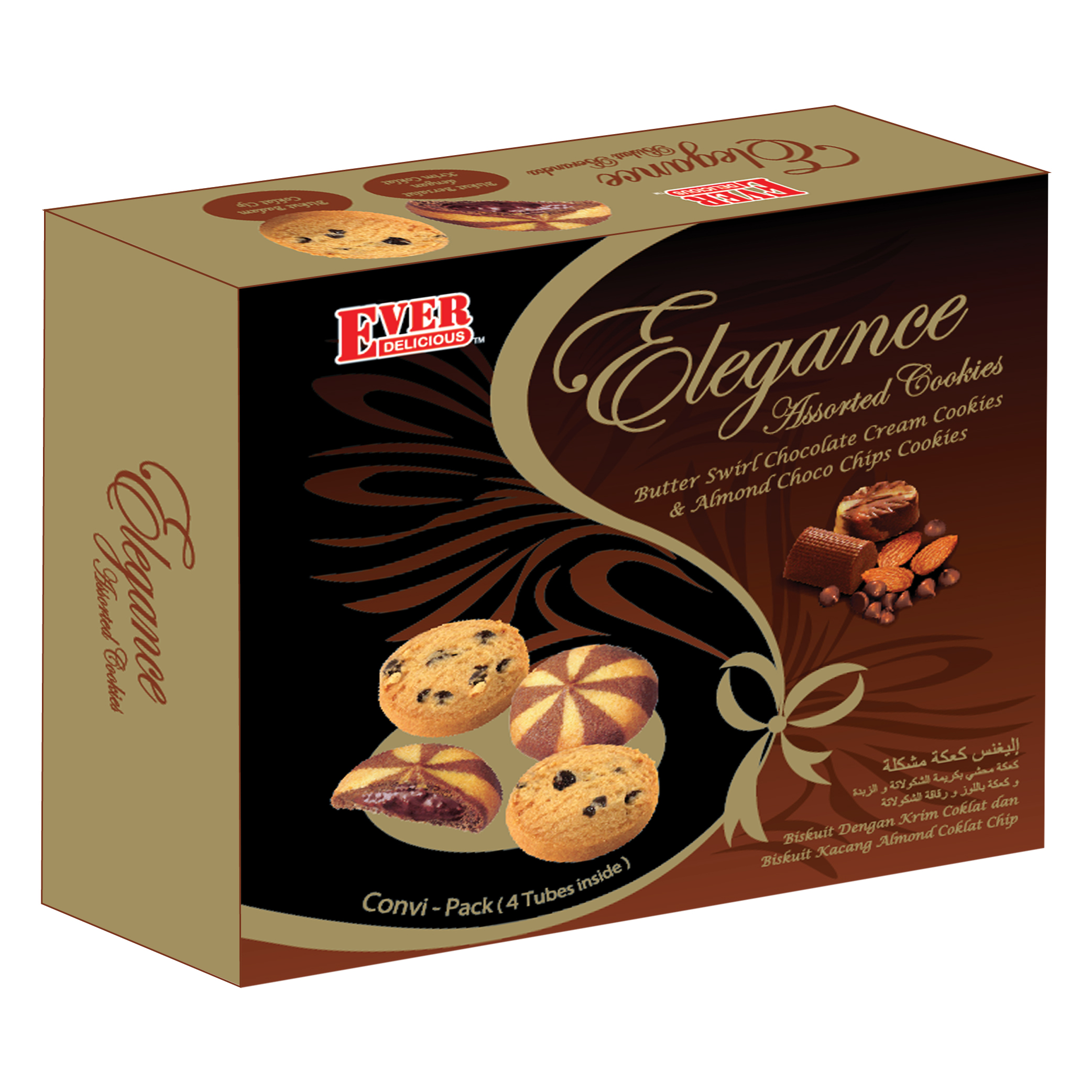 package for Butter Swirl Chocolate Cream Cookies